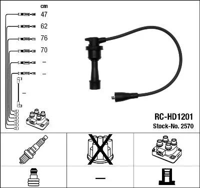 NGK 2570 Провода зажигания (к-т)