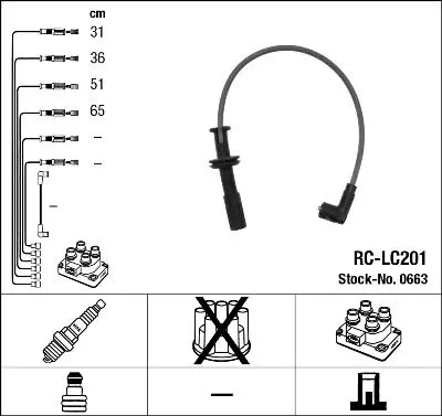 NGK 0663 Комплект электропроводки