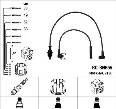 NGK 7190 Комплект электропроводки