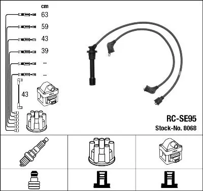 NGK 8068 Комплект электропроводки
