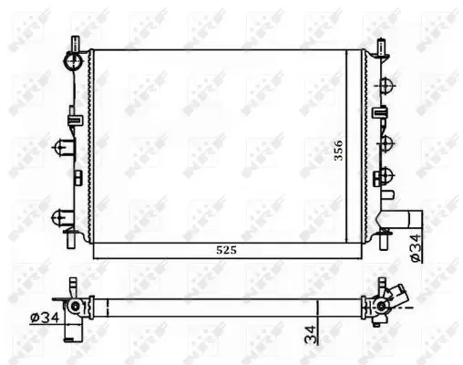 NRF 514436A Радиатор системы охлаждения
