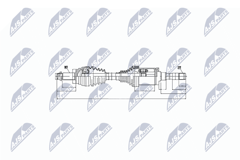 NTY NPWBM016 Полуось приводная