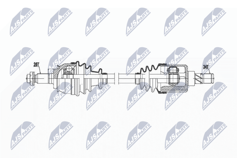 NTY NPWBM020 Полуось левая MINI COOPER S
