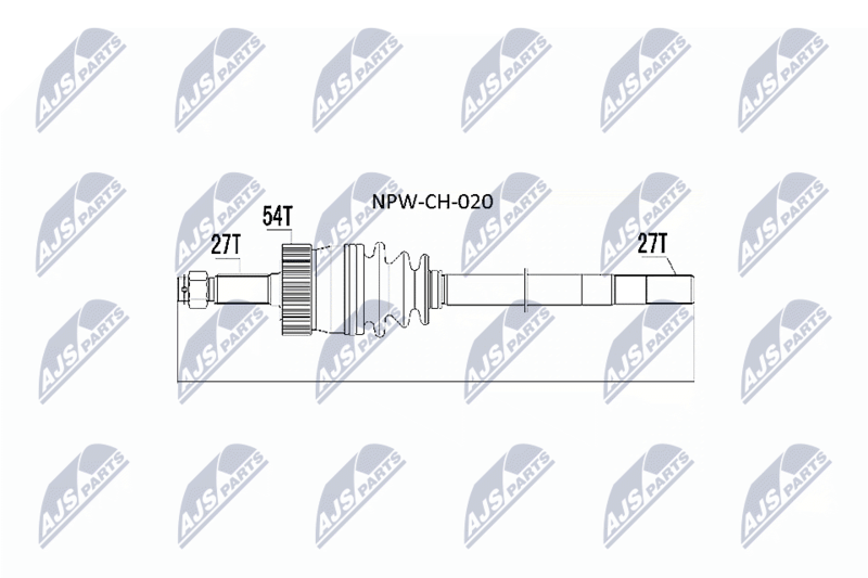 NPW-CH-020 ПОЛУОСЬ JEEP GRAND CHEROKEE