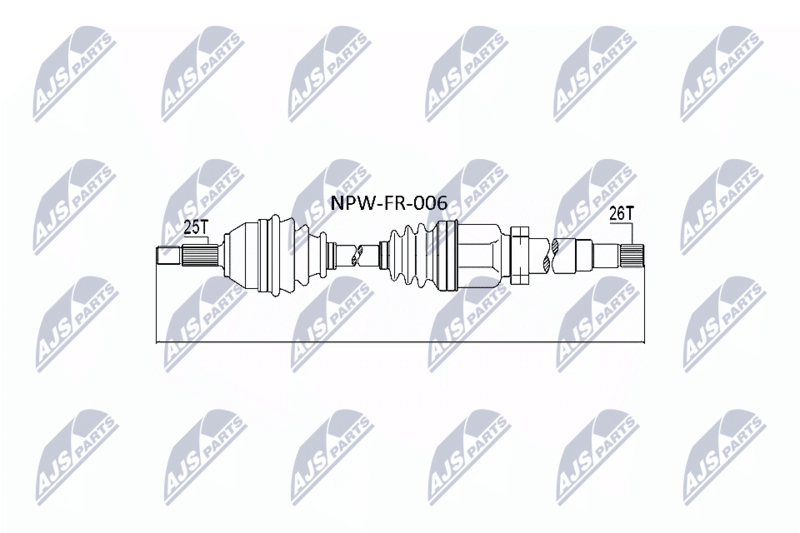 NTY NPWFR006 ПОЛУОСЬ FORD FOCUS I