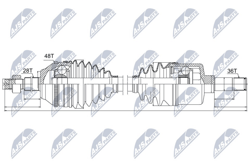 NPW-FR-042 ПОЛУОСЬ FORD TRANSIT MTM