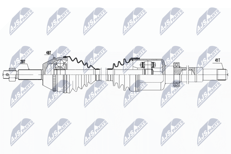 NTY NPWFR063 Полуось ford transit 2.2 (115 