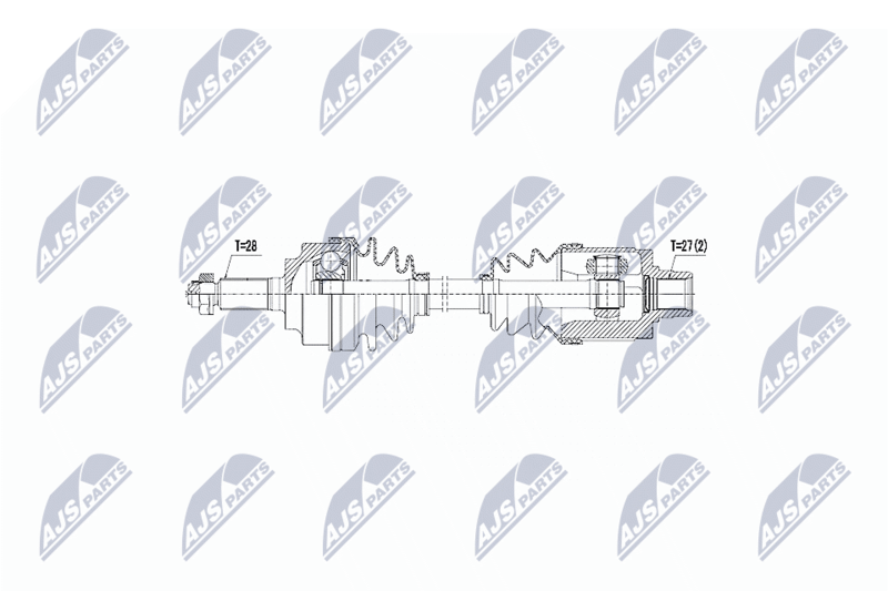NTY NPWHD032 ПОЛУОСЬ HONDA ACCORD CL