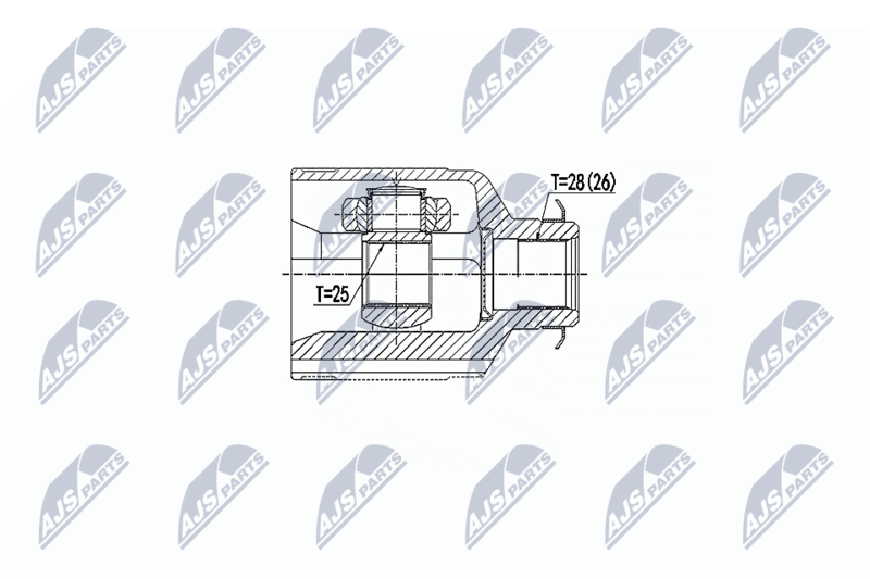 NTY NPWKA341 ШРУС внутренний Hyundai IX35