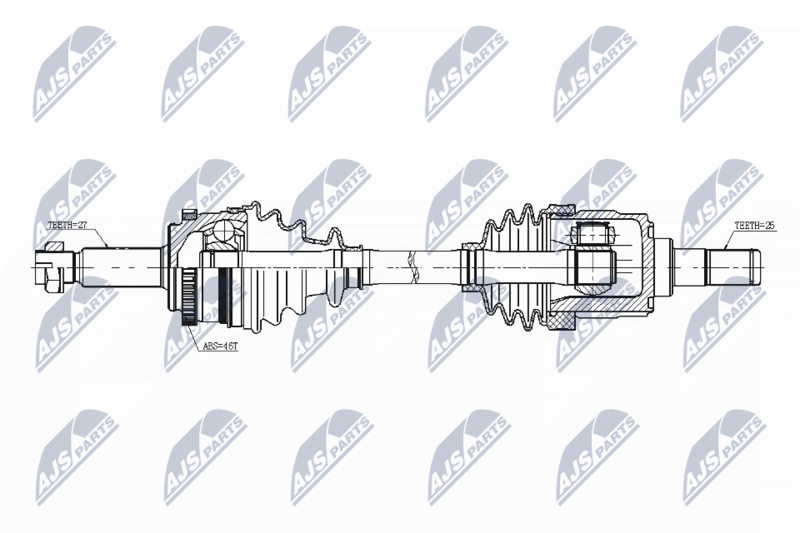 NTY NPWKA343 ПОЛУОСЬ KIA CEE'D 1.4/1.6 GDI