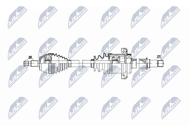 NPW-ME-028 ПОЛУОСЬ MERCEDES A/B KLASA