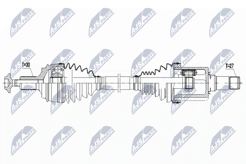 NPW-ME-076 Полуось MB W222/C217/A217 13 