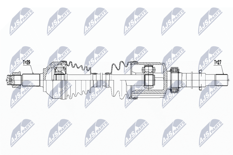 NPW-NS-062 Полуось передняя рено koleos,
