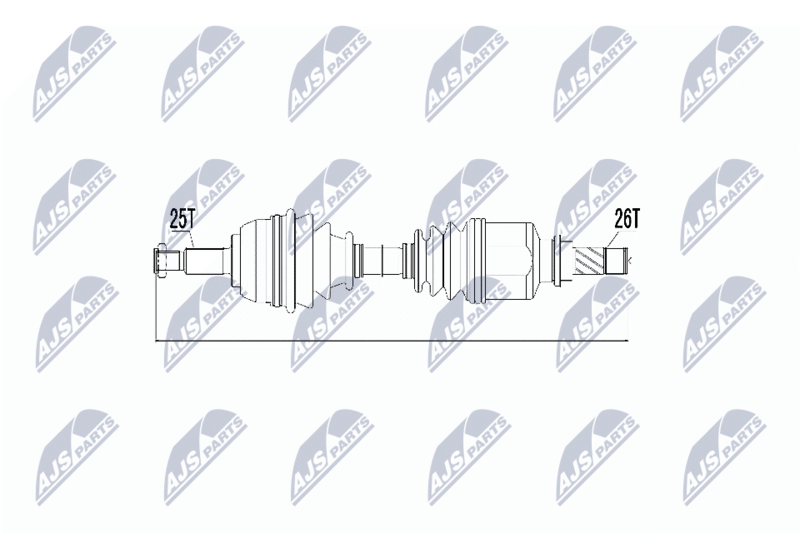 NTY NPWRE031 ПОЛУОСЬ RENAULT SCENIC