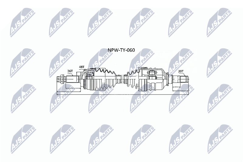NPW-TY-060 Полуось Toyota Avensis 1.8i