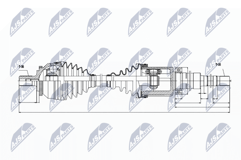 NPW-VV-020 ПОЛУОСЬ VOLVO XC70