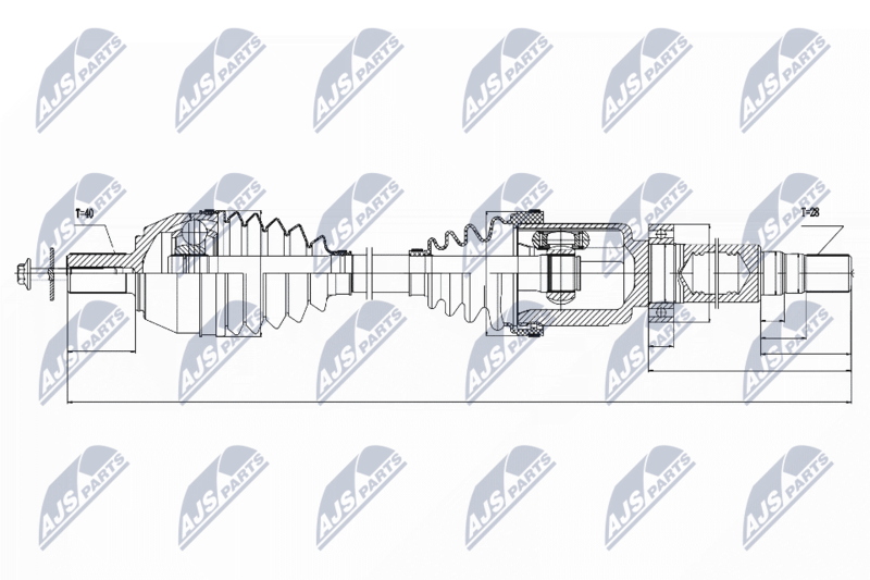 NPW-VV-024 ПОЛУОСЬ VOLVO S60II/V60