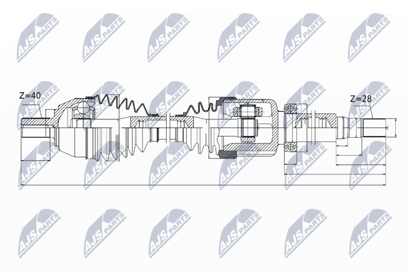 NPW-VV-044 Полуось приводная