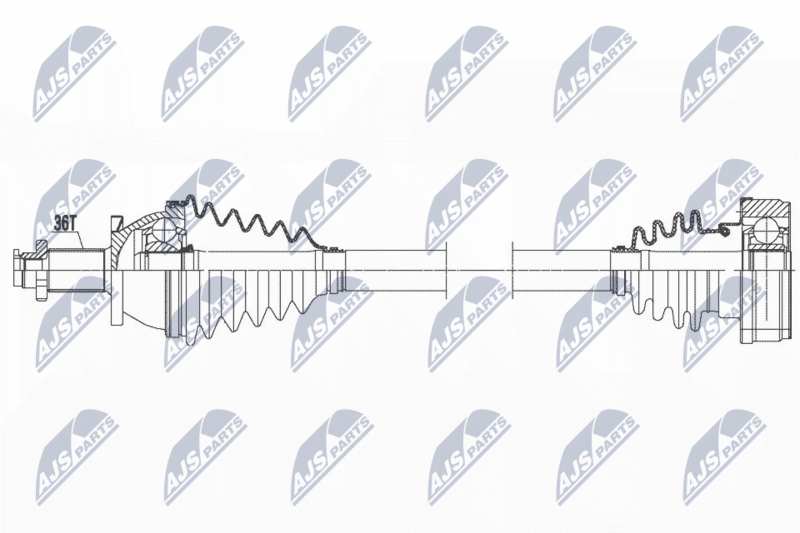 NTY NPWVW105 ПОЛУОСЬ VW POLO