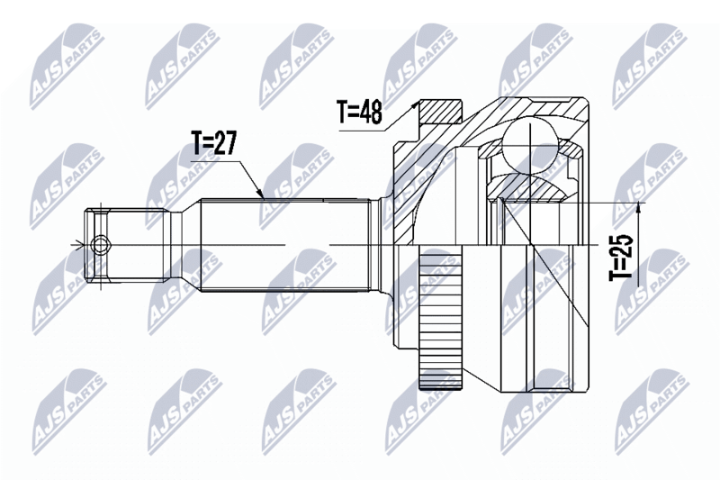 NTY NPZHY517 ШРУС НАРУЖНЫЙ HYUNDAI I40