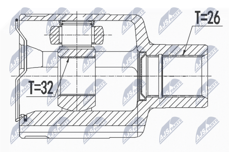 NTY NPWDW007 ШРУС CHEVROLET EPICA 04-