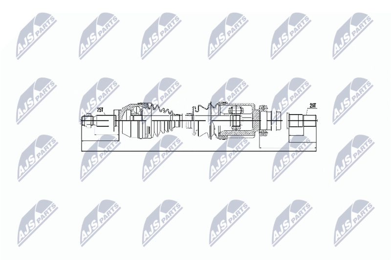 NPW-FR-054 Полуось Ford Transit Connect