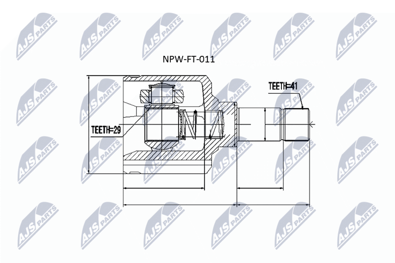 NTY NPWFT011 ШРУС НАРУЖНЫЙ FIAT