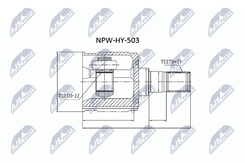 NTY NPWHY503 Шарнирный комплект, приводной
