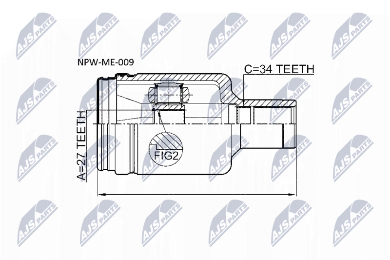 NPW-ME-009 ШРУС внутр. к кт MB W211