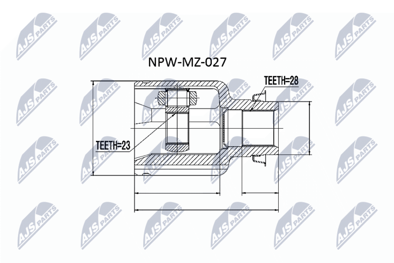 NPW-MZ-027 ШРУС НАРУЖНЫЙ MAZDA 3 BK /ATM/