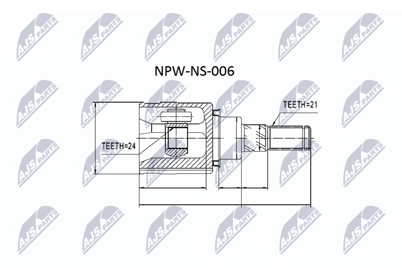 NTY NPWNS006 ШРУС НАРУЖНЫЙ NISSAN MURANO