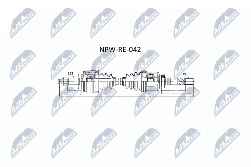 NTY NPWRE042 Полуось Renault Master FWD