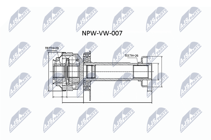 NTY NPWVW007 ШРУС
