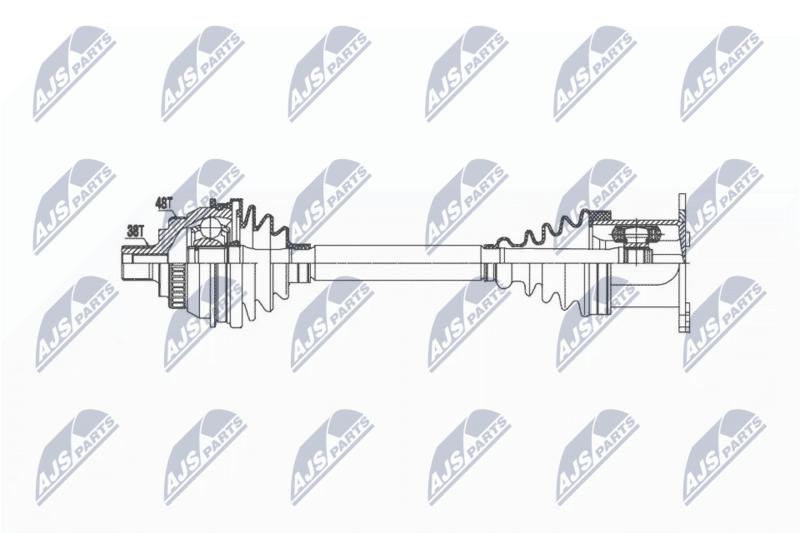 NTY NPWVW036 Полуось VW Sharan 1.8T,