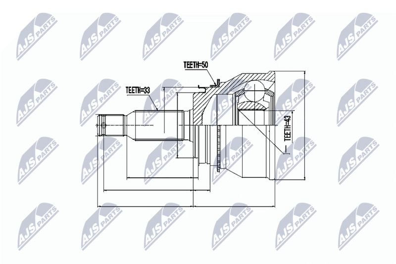 NPZ-MS-038 Шрус: MITSUBISHI PAJERO