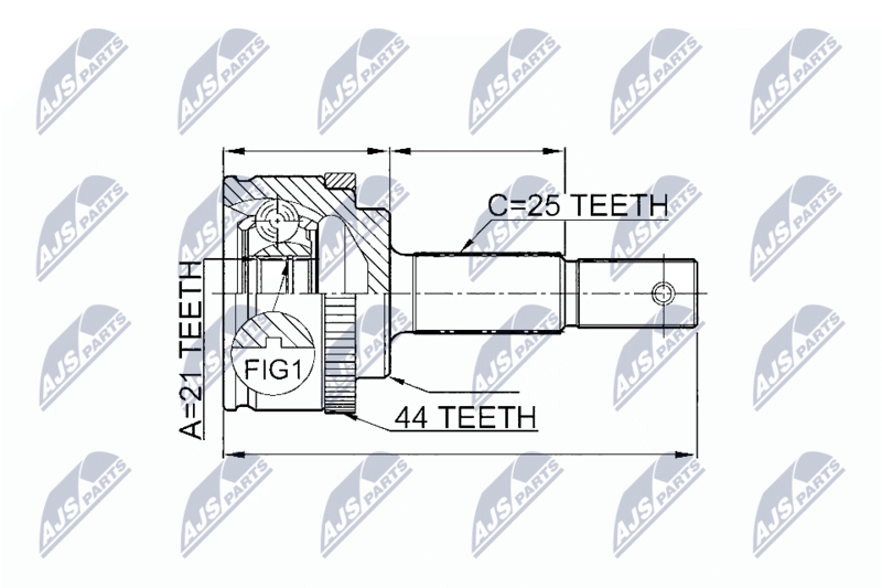 NTY NPZNS086 ШРУС НАРУЖНЫЙ NISSAN ALMERA