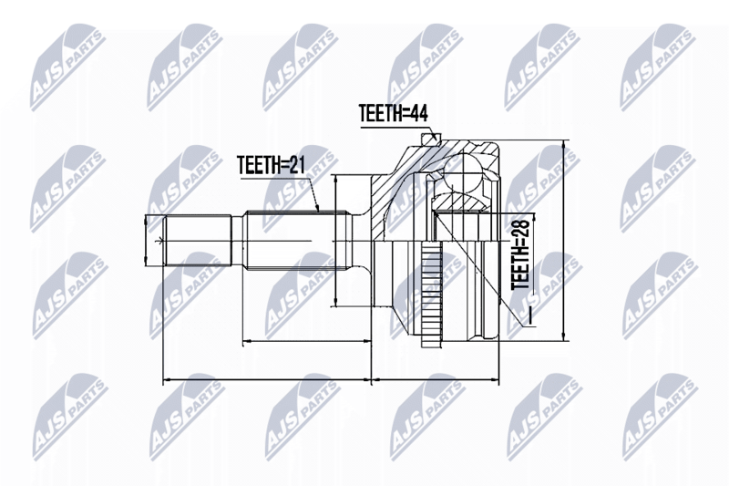 NPZ-RE-043 ШРУС наружный Рено Clio 2 +ABS