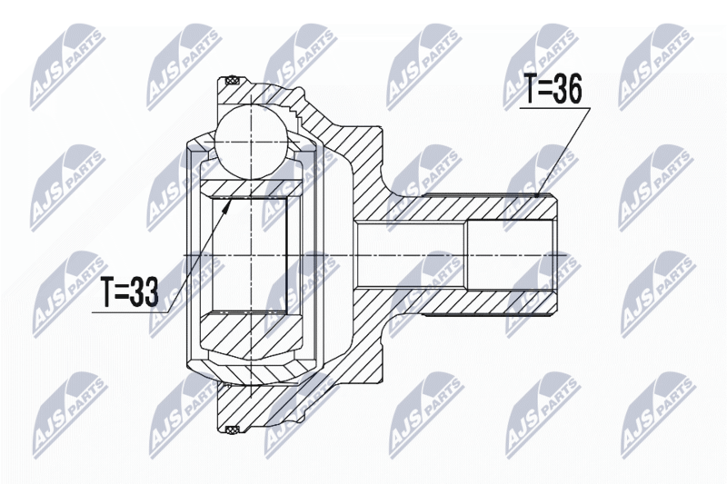 NPZ-VW-043 ШРУС НАРУЖНЫЙ VW 4MOTION GOLF