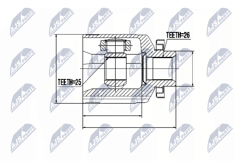 NTY NPWHY516 Шрус внутренний hyundai ix35,