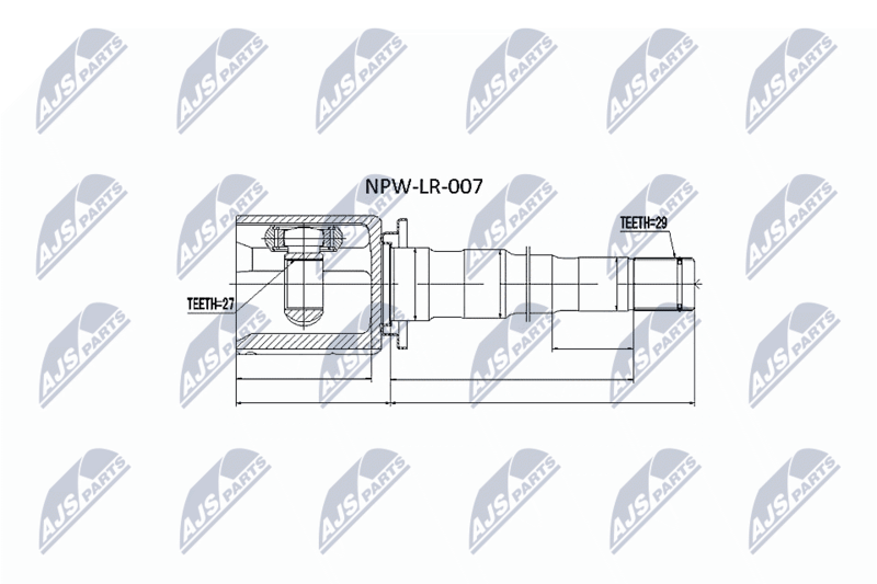 NTY NPWLR007 ШРУС НАРУЖНЫЙ LAND ROVER