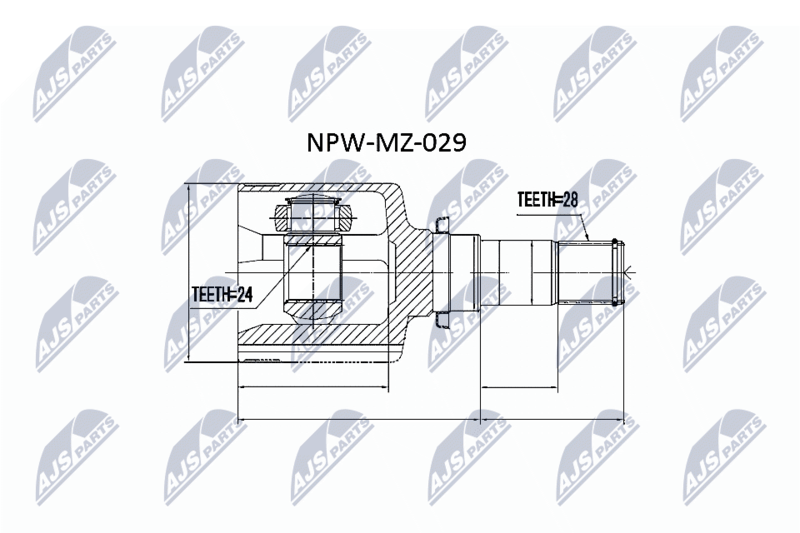 NPW-MZ-029 ШРУС НАРУЖНЫЙ MAZDA 3 BK /MTM/