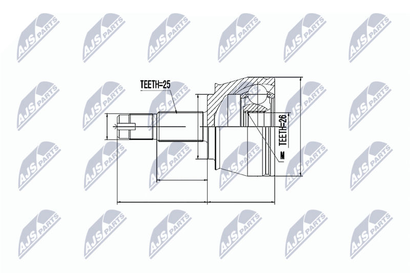 NTY NPZFT035 Шрус наружный ar 156 lybra