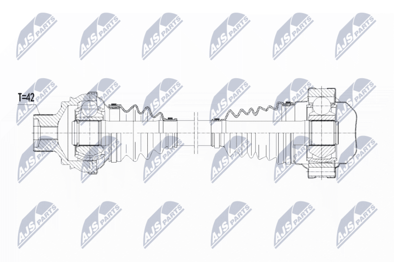 NPW-VW-079 ПОЛУОСЬ AUDI A6 10 18, A6