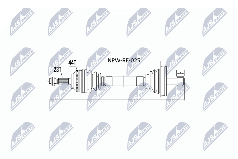 NTY NPWRE025 ПОЛУОСЬ RENAULT MEGANE I