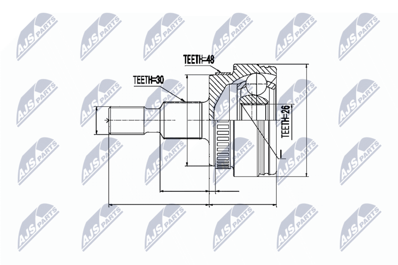 NTY NPZME009 ШРУС НАРУЖНЫЙ MERCEDES ML 320