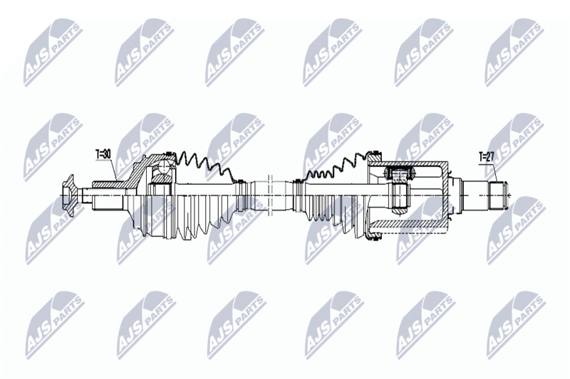 NTY NPWME078 Полуось MB GLC 4MATIC 15-