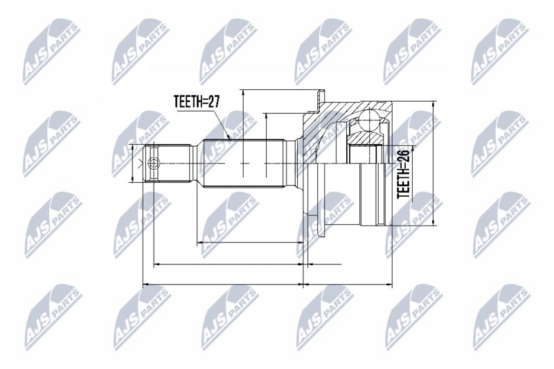 NTY NPZMS060 ШРУС НАРУЖНЫЙ MITSUBISHI