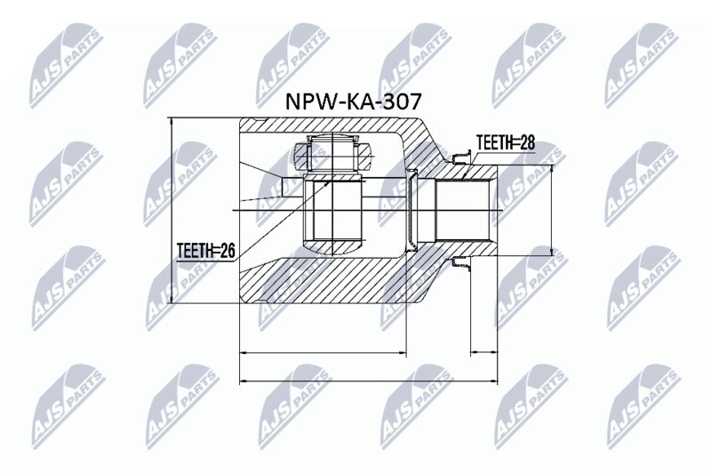 NPW-KA-307 ШРУС НАРУЖНЫЙ KIA CARNIVAL 98 