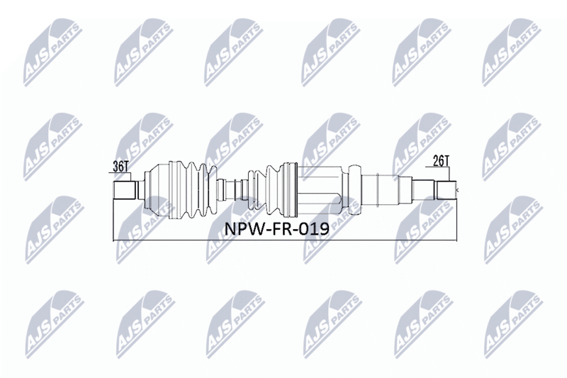 NTY NPWFR019 ПОЛУОСЬ FORD FOCUS II 1.6TDCI