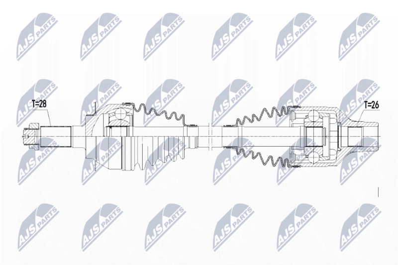 NPW-SU-017 Полуось Suzuki SX4 2WD 1.9DDIS